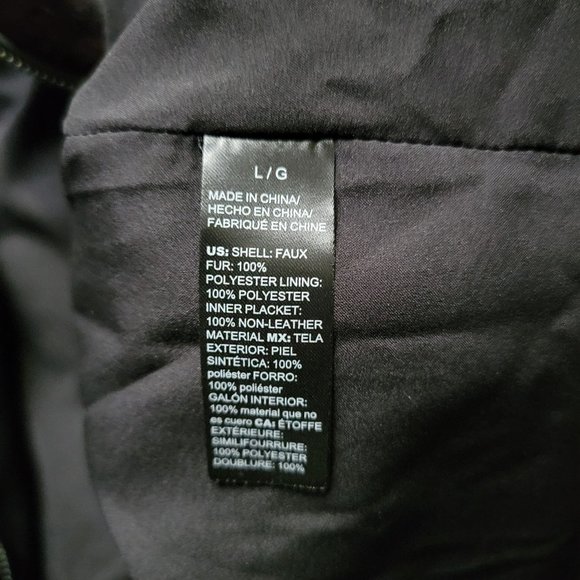 NWOT Gorgeous White House Black Market Faux Fur Black Mink Jacket S - Picture 7 of 13